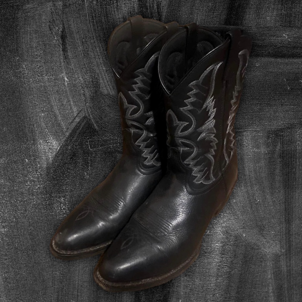 Black cowboy boots